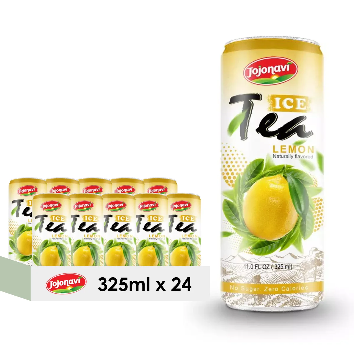 JOJONAVI 11 fl oz Ice Green Tea No Added Sugar with Lemon Flavour Manufacturer Wholesale supplier Private label OEM ODM