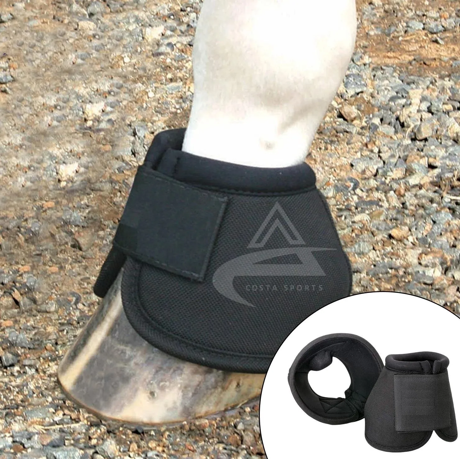 Horse Heel Boot protection Bell Boot Black Horse New Style Equestrian Shoes Horse Riding