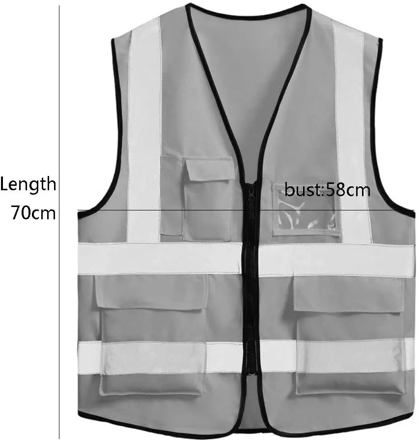 Traffic Road Working Reflective Safety Vest with Pocket High Visibility Product for Outdoor Workers