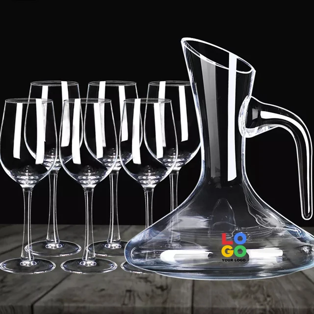 VDH091 Luxury Fashion Custom Wedding Home Accessories Diamond Decanter Set Clear Goblet Cup Wine Glass Decanter