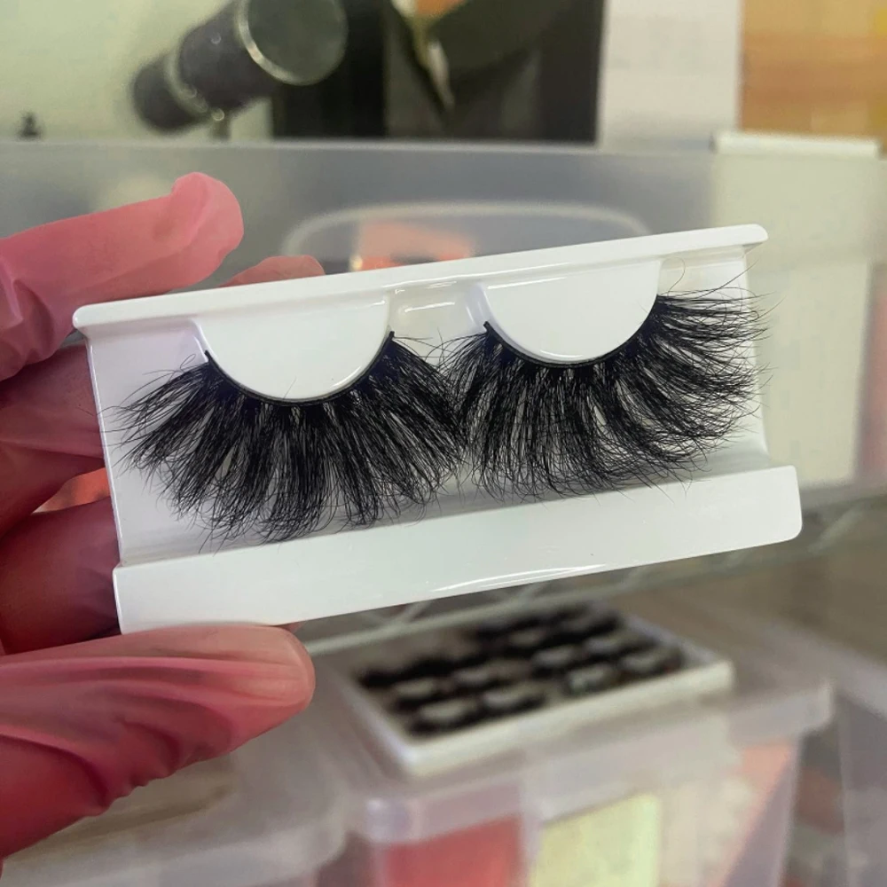 lashes3d wholesale vendor 25mm eyelashes 25mm 3d mink eyelash with eyelash box packaging
