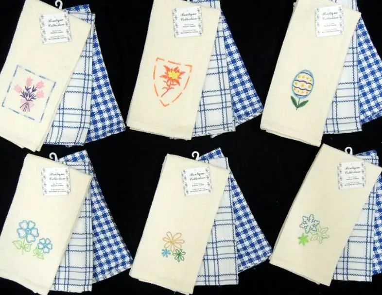 Customized Wholesale Kitchen Towel  Design Fabric Branding Gifting 100% cotton Packaging Logo Embroidered Bulk Manufacturer