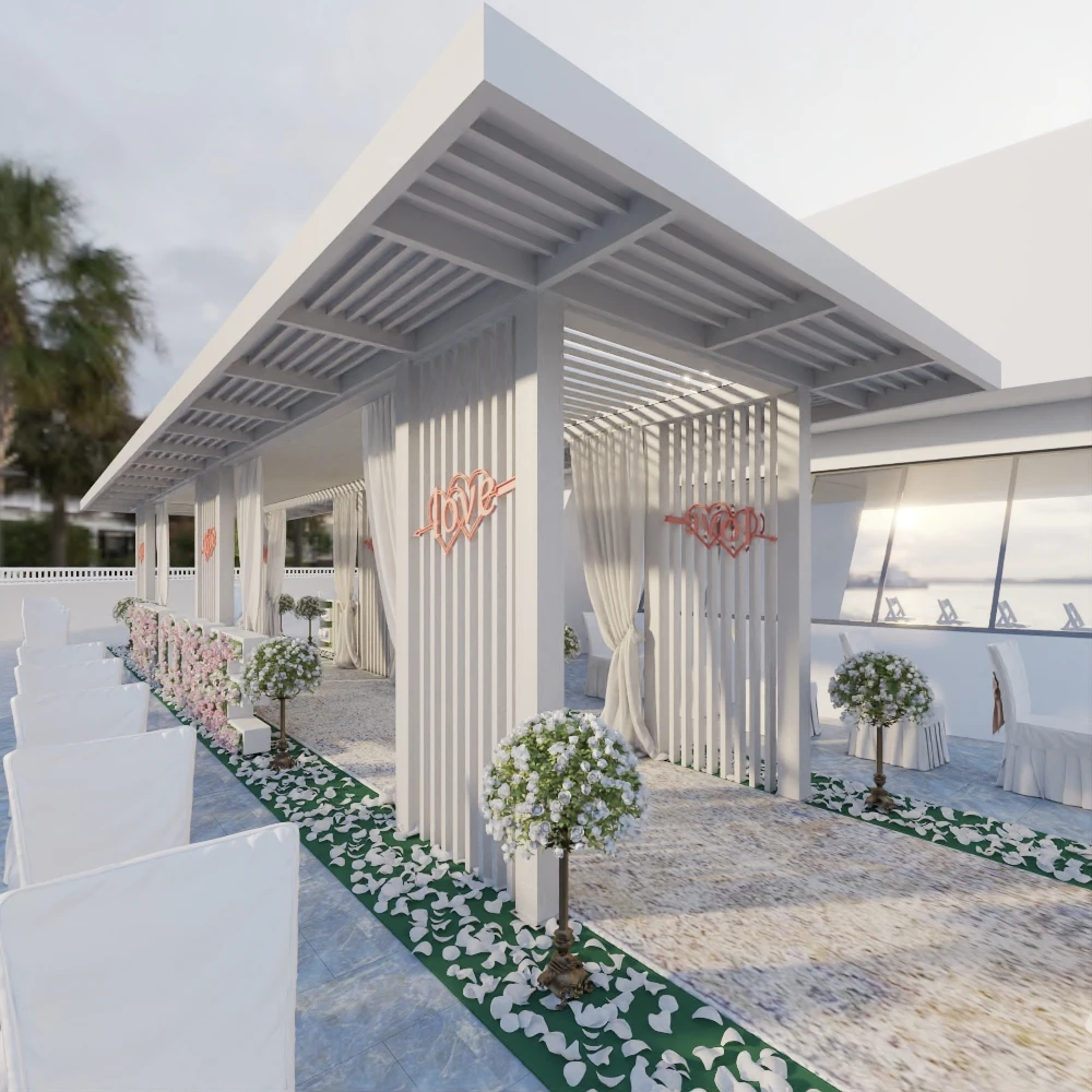 pergolas for outdoor 3x4 6x3 m solar brackets motorized louver aluminium glass pergola shade cover for weddings