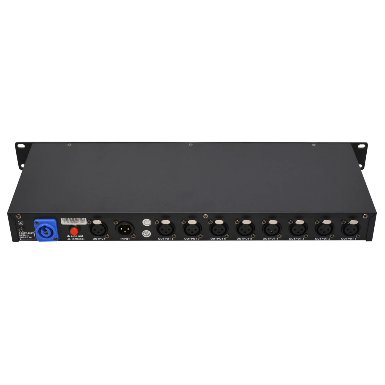 New DMX512 2U One In Eight Out Preamplifier Manual Switch distributor with XLR Pin3  for stage light dj wedding party