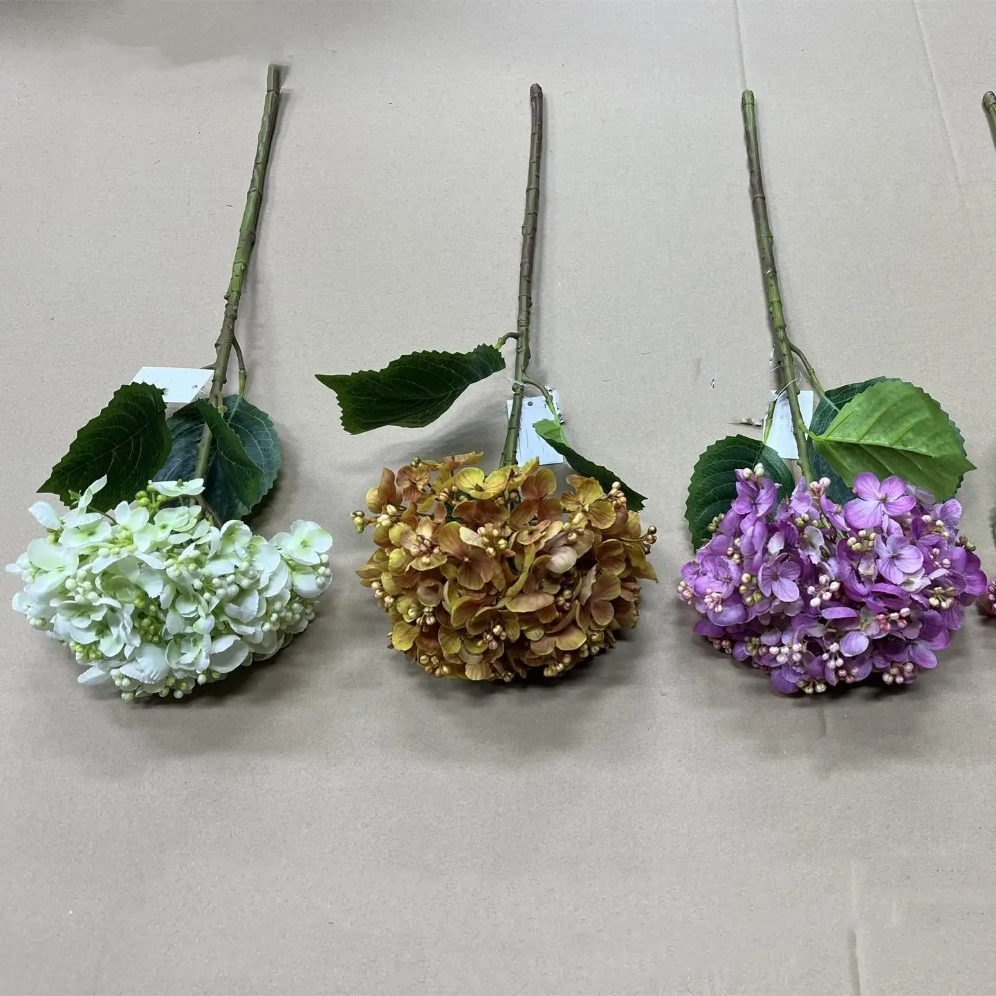 Hot Selling Artificial Blue Hydrangea Flowers Long Stem Latex Real Touch White Hydrangea For Hotel Garden Decoration Hydrangea