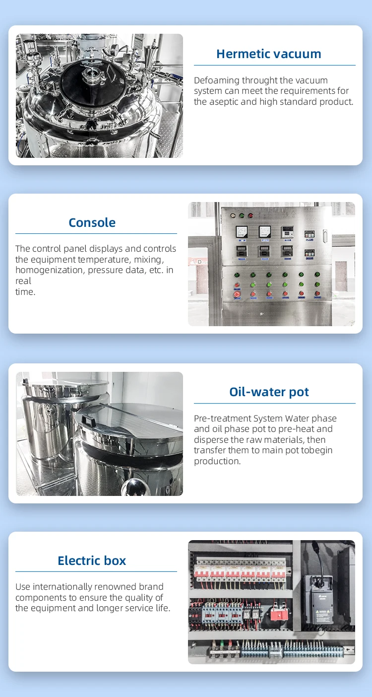 CYJX China supplier cream mixer vacuum homogenizer mixer equipment