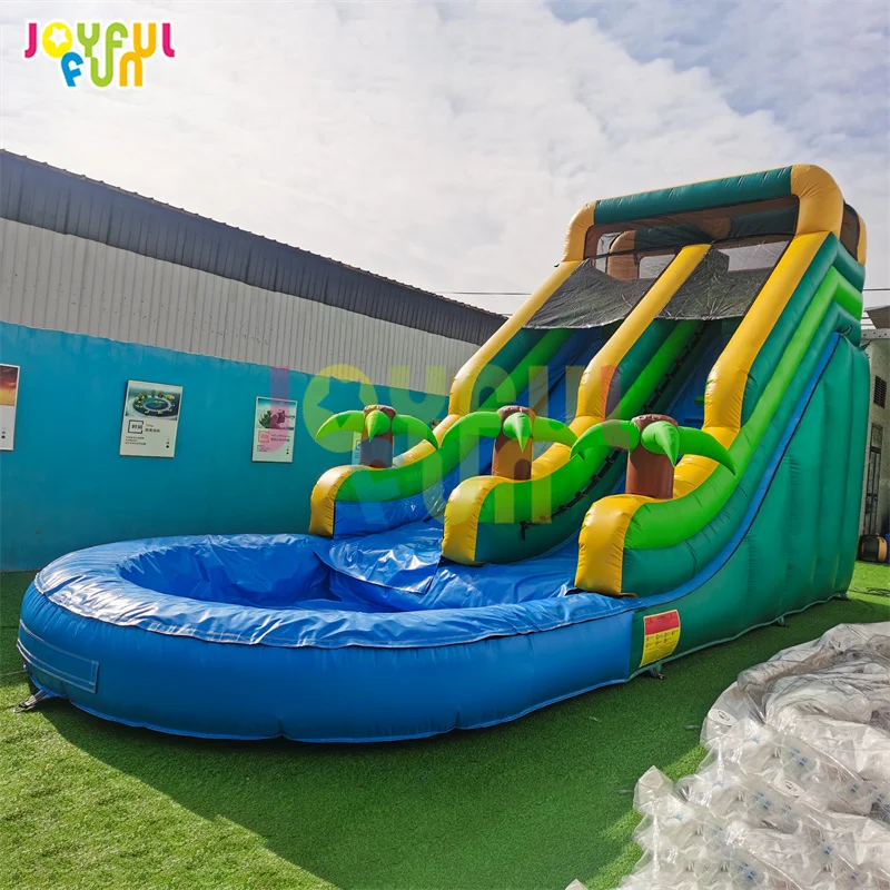 Радостное веселье, новый дизайн, большая Коммерческая индивидуальная надувная водная горка с батутом для родителей и детей