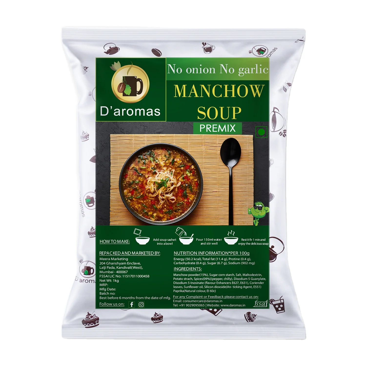 Instant Manchow Soup 1kg, Instant Premix Mix Powder.