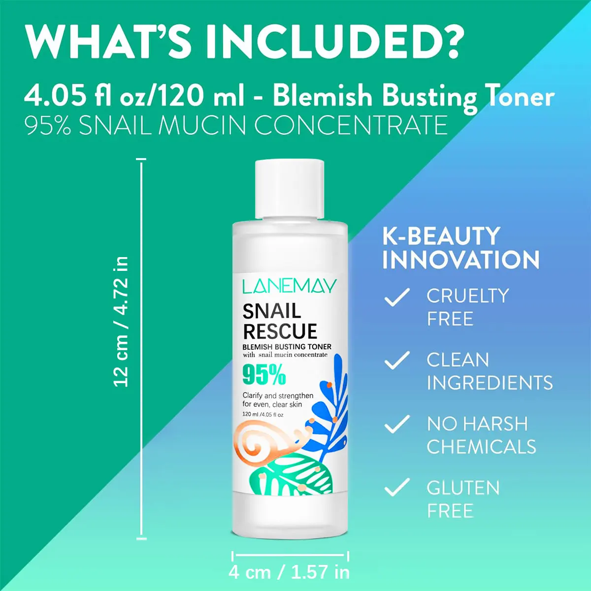 Korea Snail Toner 96% Mucin Essence Even Skin Hydrate and Improve Dark Spots & Anti aging Benefits Korean Skincare Routine Toner