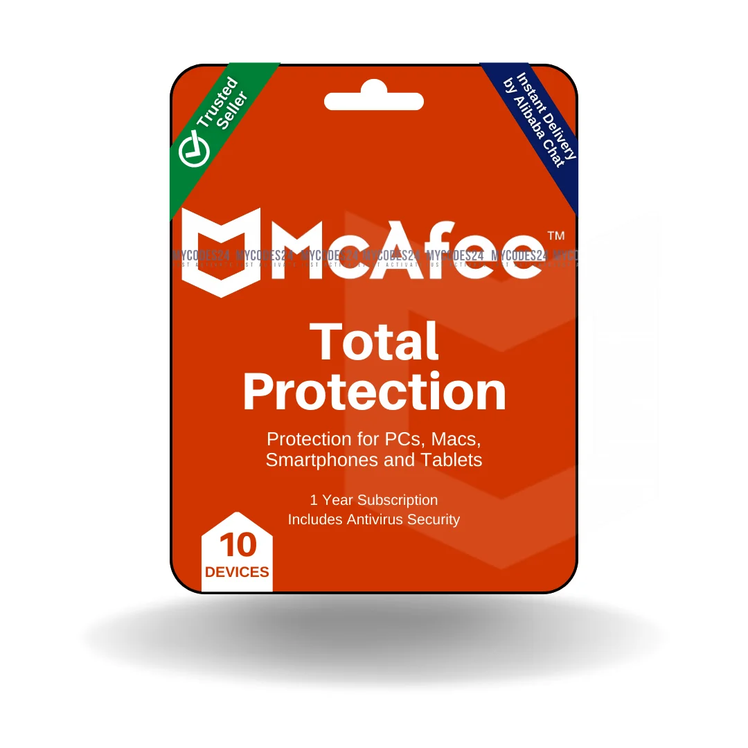 McAfee Total Protection 10 Devices 1 Year Key Global - Antivirus Software Subscription - McAfee Total Protection License