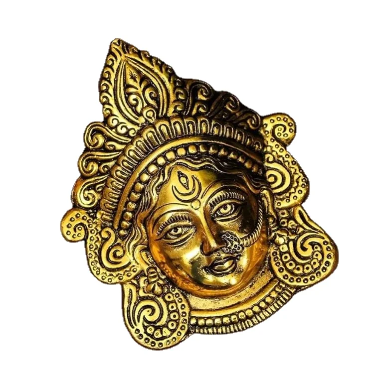 metal hanging Face of Durga ji Home Decor Metal Maa Durga Face Wall Hanging vastu Metal Wall decor in Durga MATA Face