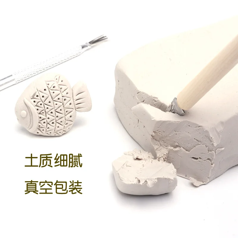 White red  art creation, professional, Air dry hardening sot modeling play dough clay