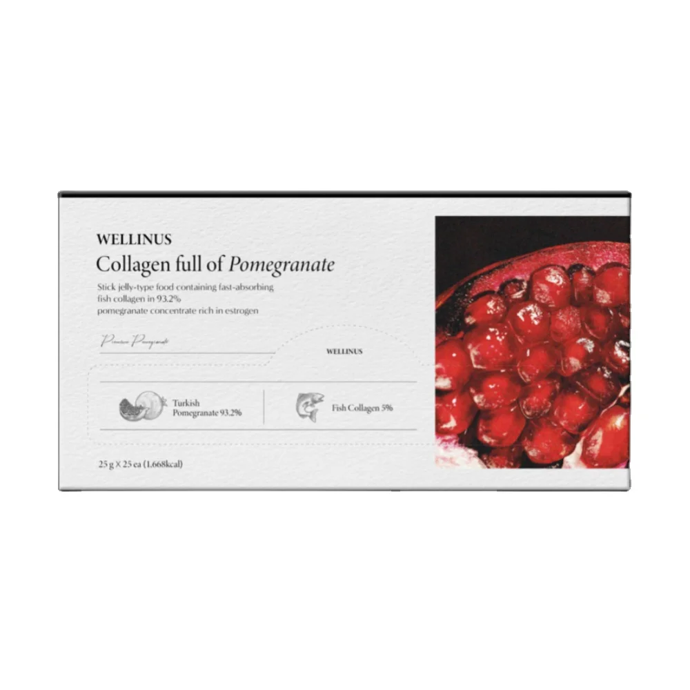 (HONEST FARMER) Collagen full of Pomegranate stick jelly type food containing fish collagen 1 box (25 ea x 25 g) KOTRA