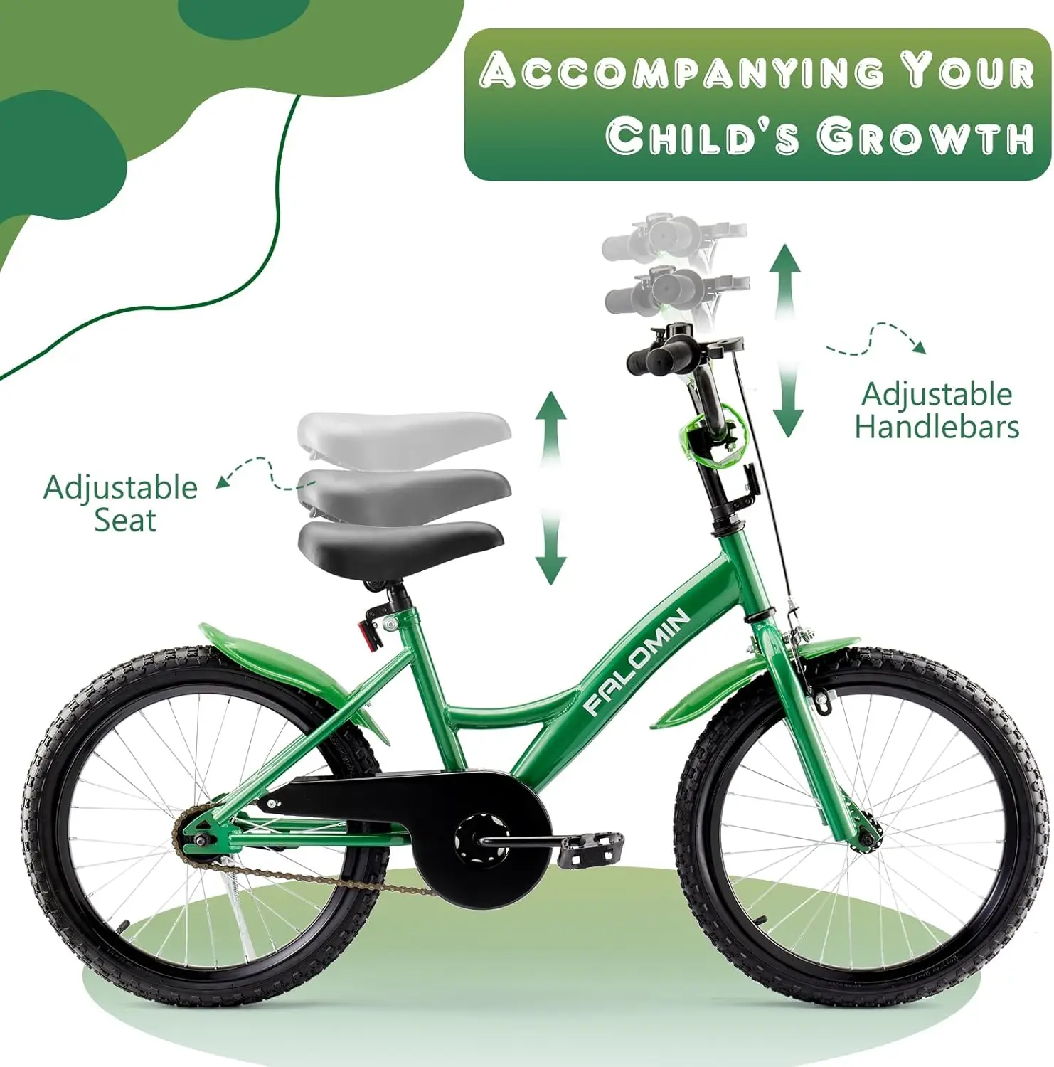 14/16/18 Inch Children Bike for Toddlers Kids Ages 3-9, Safe Non-Slip Tires, Removable Training Wheels, Coaster Brake