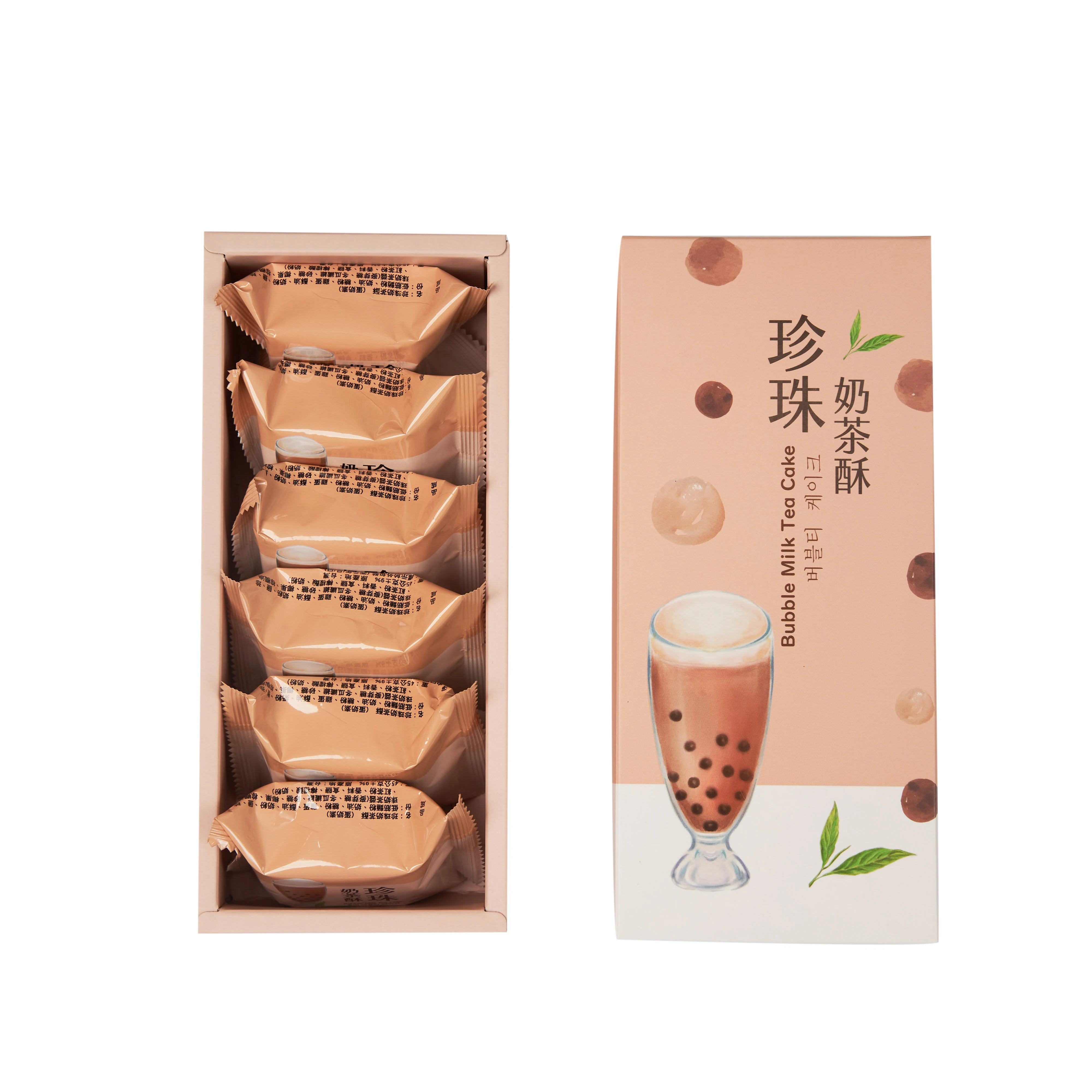 High Quality Sweet Delicious Chinese Pastries Baked Goods Bubble Milk Tea Cake For Desserts