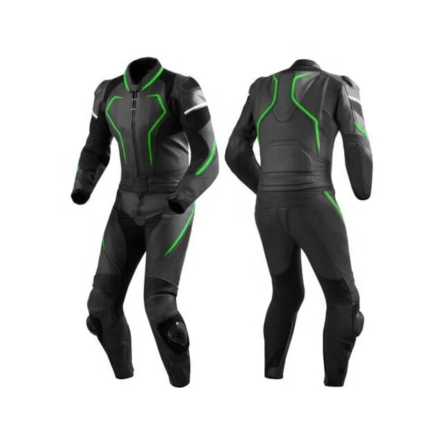 Black/Yellow Motorbike Motorcycle Customized Racing Biker Waterproof Leather Suit Racing Gear