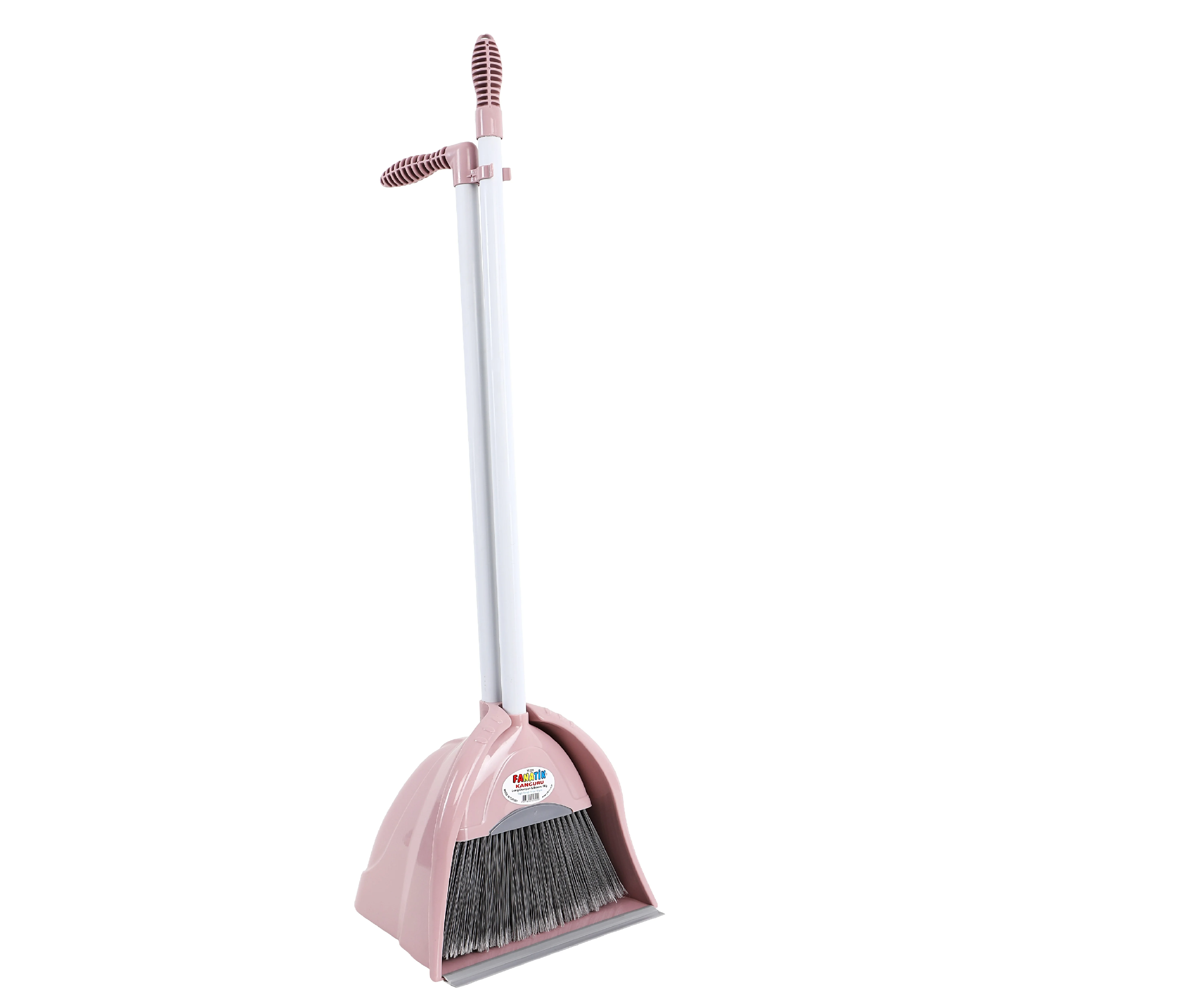 Long Handle Plastic Broom and Dustpan Set for Household Cleaning or Outdoor Big Size Model