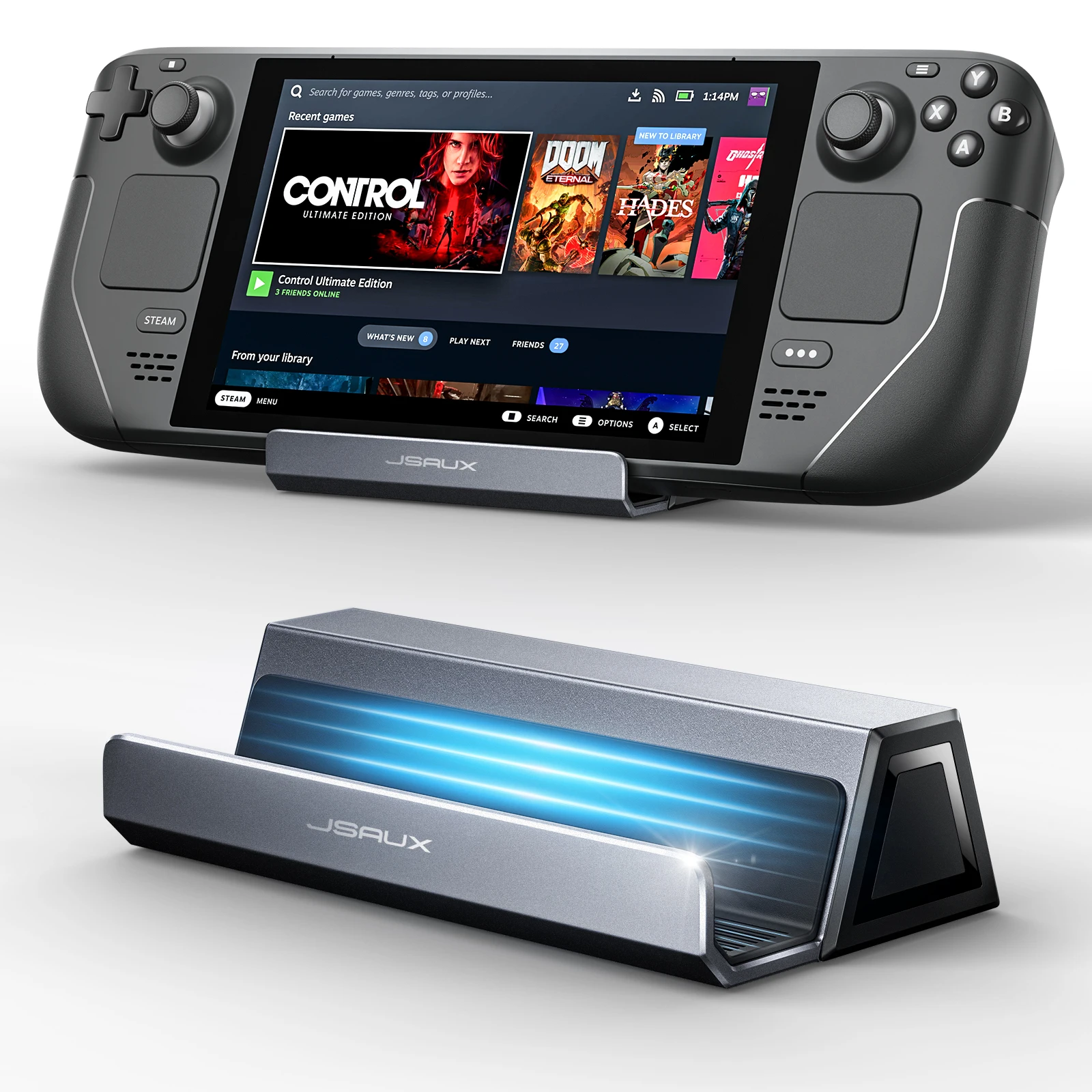 JSAUX Portable Aluminum Steam Deck Stand Base Holder