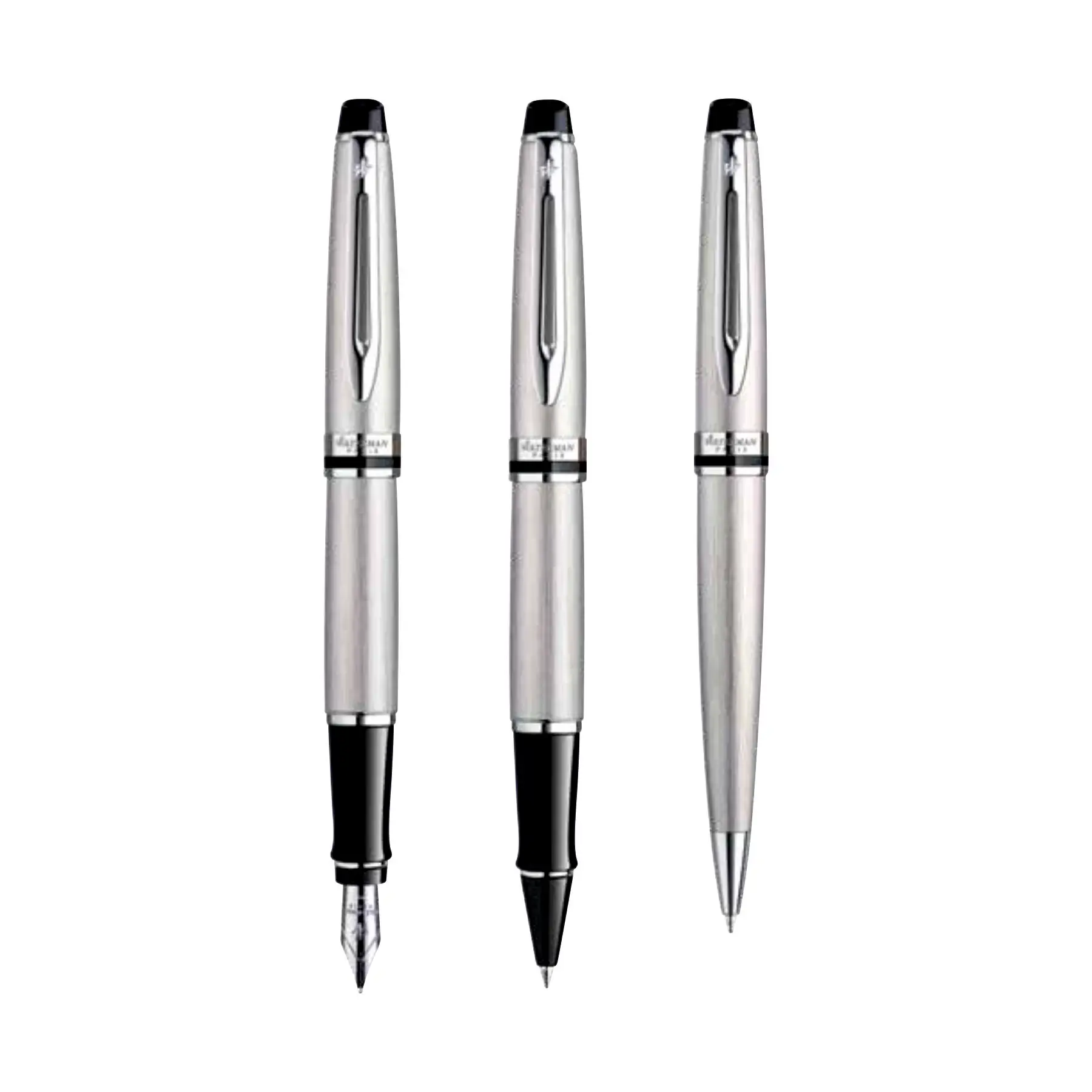 Parker Premium Executive Pen Customized Promotional Waterman Stainless Steel Chrome Trim  Parker Fountain  Pen Corporate gift