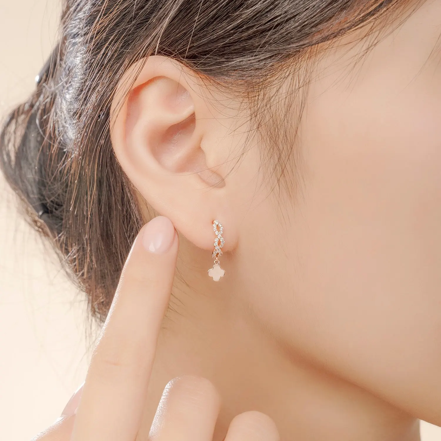 9K,10K,14K,18K solid gold stud earrings rose gold drop earrings trendy 2022 for women   - HTJ BRAND BTPTB334