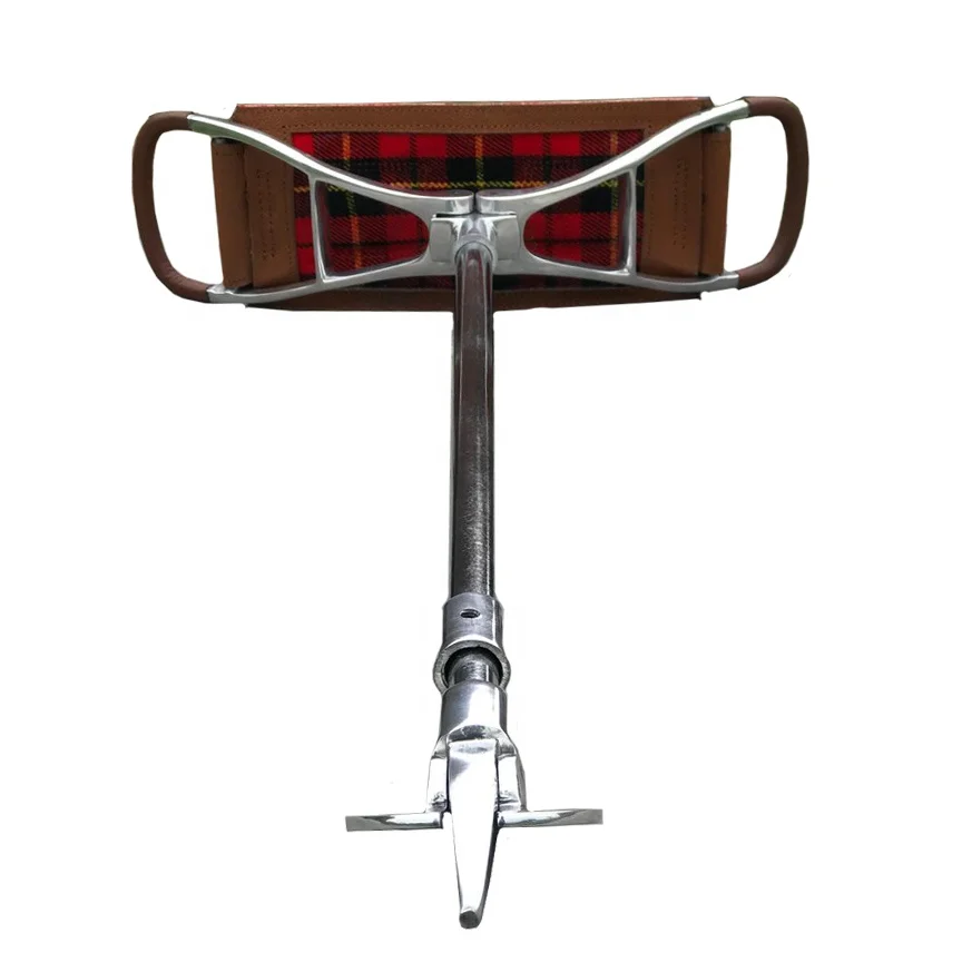 Wholesale top quality  Folding Steel Tripod Cane Hiking chair Portable Walking shooting Stick