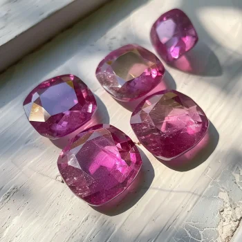 High-Quality Faceted Pink Ruby Gemstones, New Arrival cushion Shape, Whole sale Lot