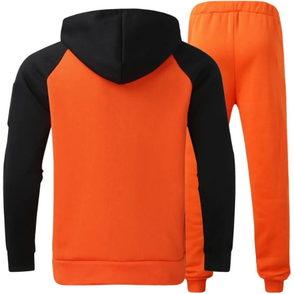 Multicolor High Quality 100% Cotton Heavy GSM Breathable Comfortable Winter Season 2 Pieces Custom Logo Men Tracksuit