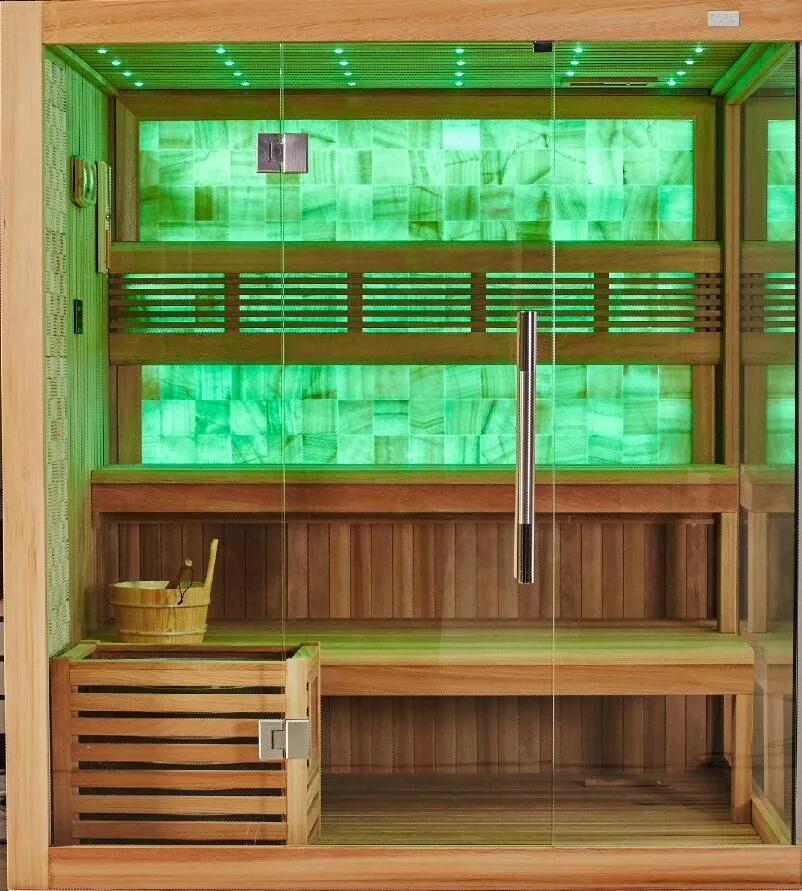 Hot Sale 2-3 Person Luxury Wooden Sauna Room Infrared Steam Cabin for Home Dry Sauna