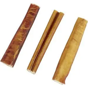 Natural Beef Pizzle Bully Stick Dog Treats Odor-Free Dried Long-Lasting Chew for Dental Health Benefits for Dogs