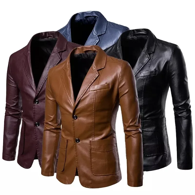 Top Quality Fashion Men black Genuine Lamb Leather Jacket/men leather jackets/Pakistan Leather Brown Leather Jackets (10000011665548)