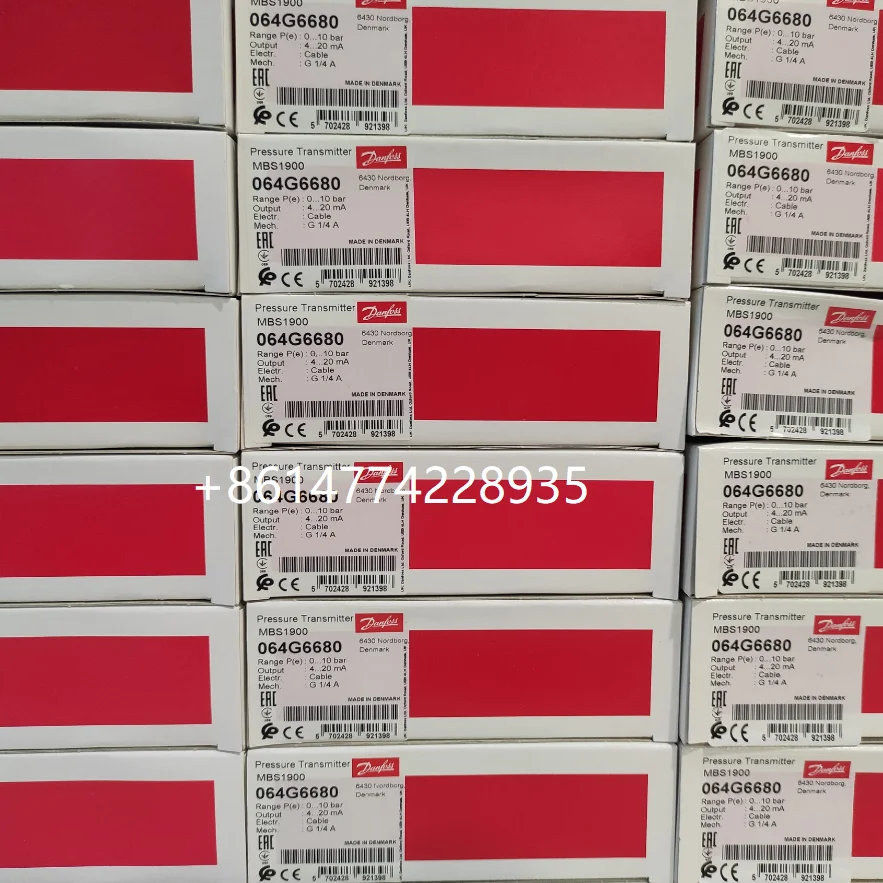 100% 064G6680 pressure transmitters danfoss original in stock 0-10 bar 4- 20mA