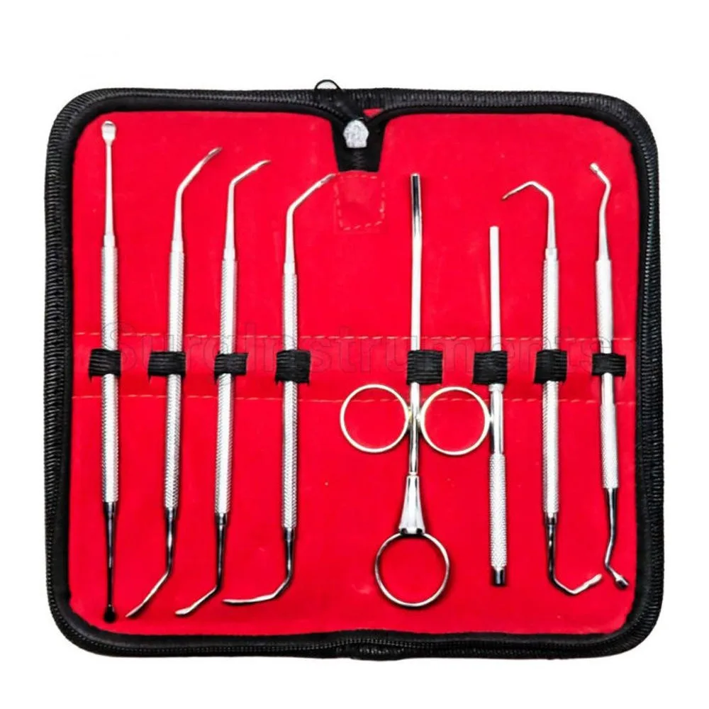 8 Sinus Lift Instruments Set Implant Dental Dentistry Double Ended Instruments High Quality Dental Instruments