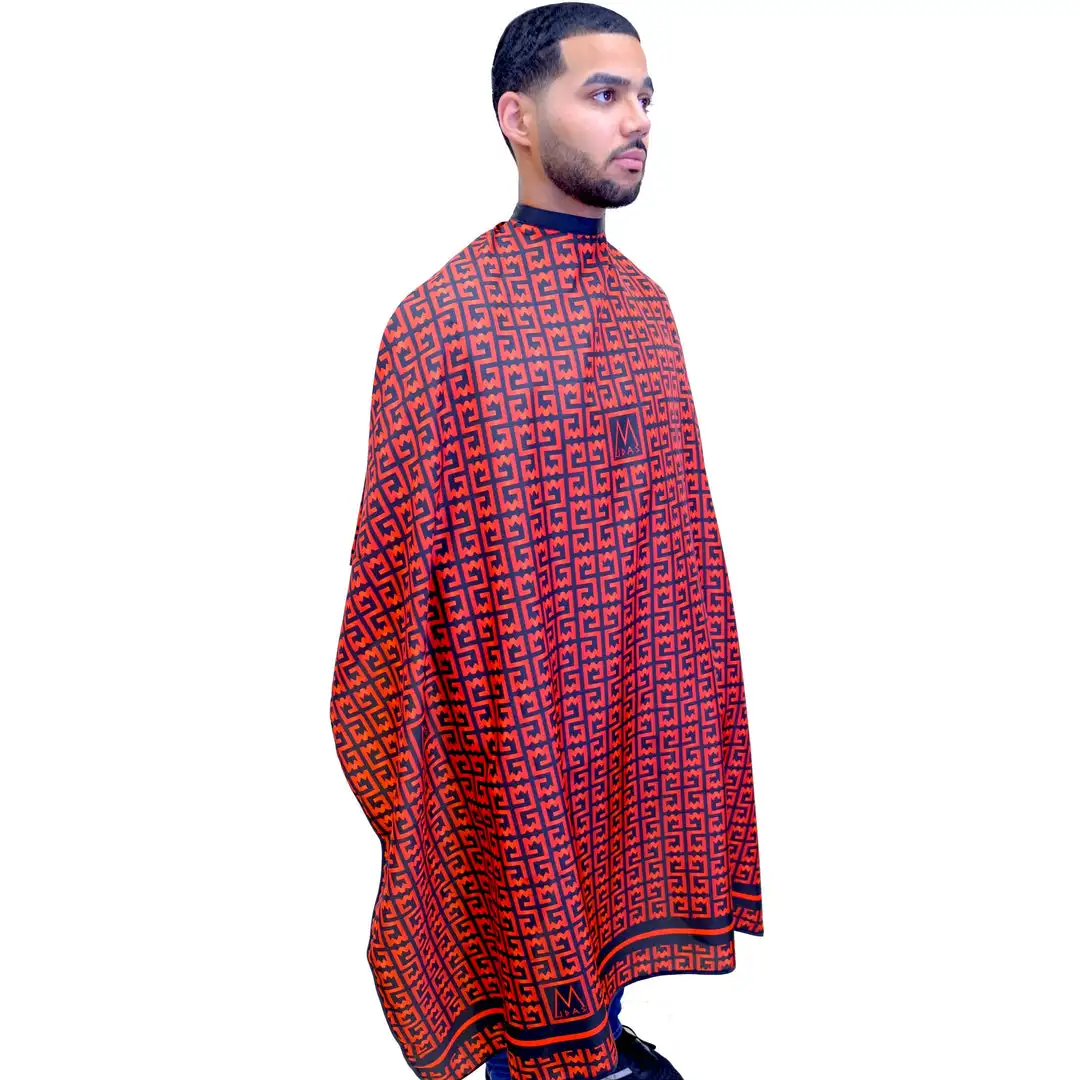 Customized Color Hairdresser Apron Barber Cape Los Angeles PRO Cape For Barber EXOTIC LEOPARD HAIR STYLIST customised Red Capes