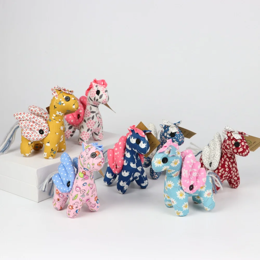 Various Colors Toys & Hobbies Pet Toys Mini Cotton Floral Pattern Fabric Pony Has Wings Stuffed Animal Toys