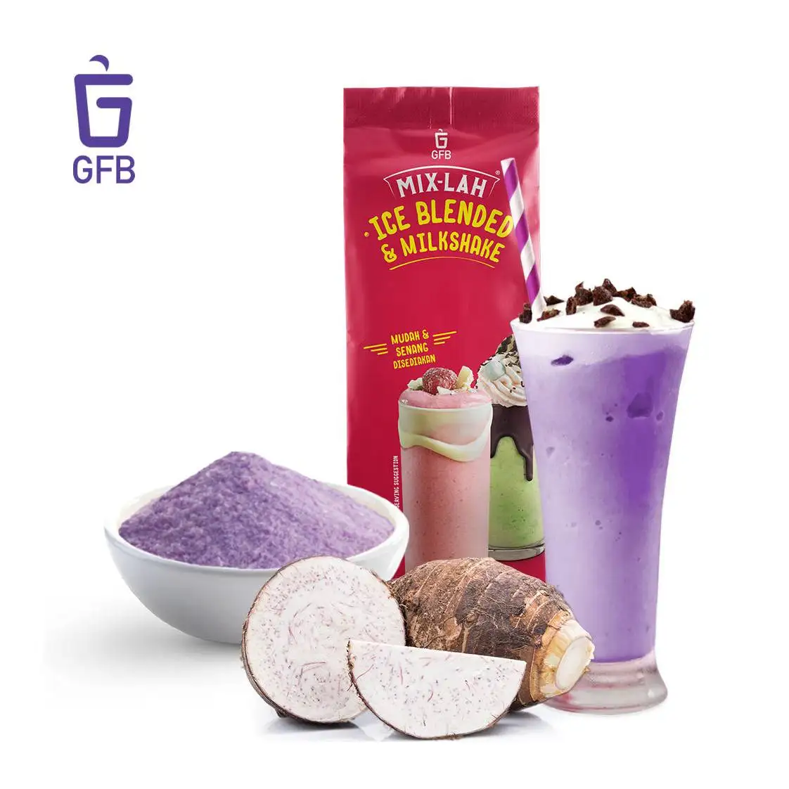 Top Selling Cheapest Deal 100% Halal Taiwan, China Sweet Bubble Tea Yam Taro Powder Premix 1kg Horeca Cafe Distributor F&B