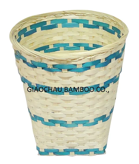 Bamboo storage basket natural handmade from Vietnam