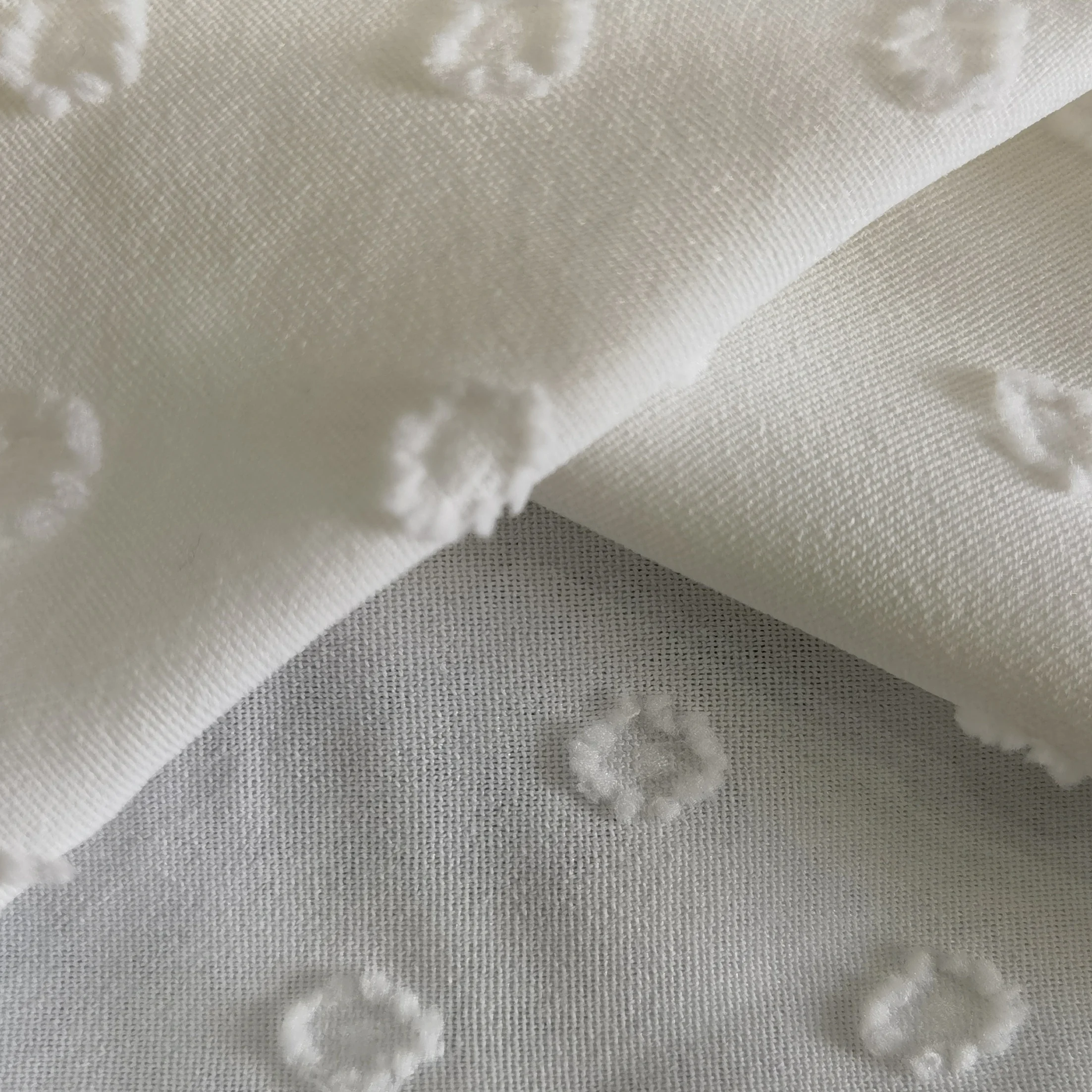 NO MOQ 100%Polyester Cey Crepe Fabric Stretch Dyed Cut Flower Jacquard Fabric