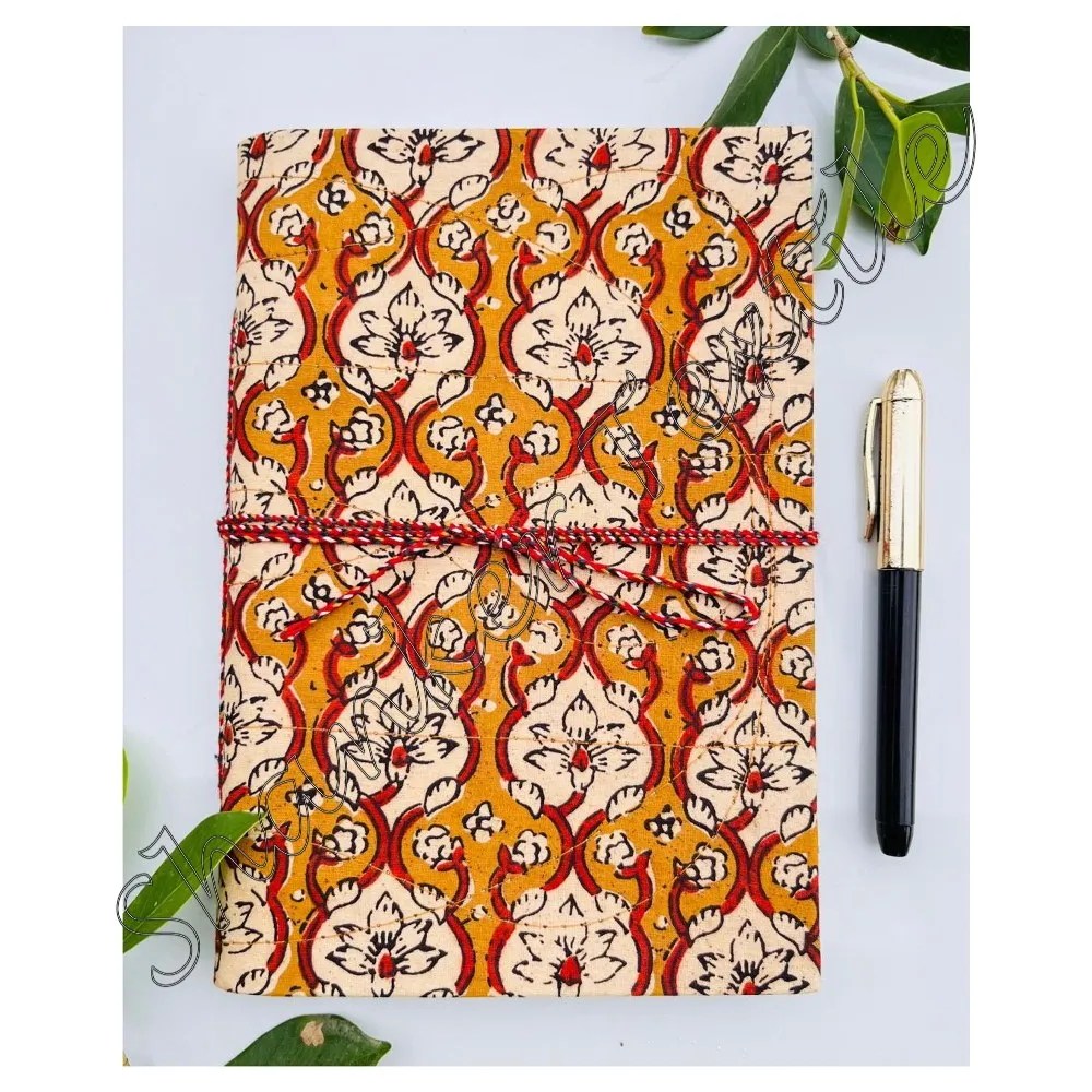 Handmade Block Fabric Cover Printed Plain Blank Paper Diary Handmade Notebook Cotton Journals Notebook Diary Writing Book