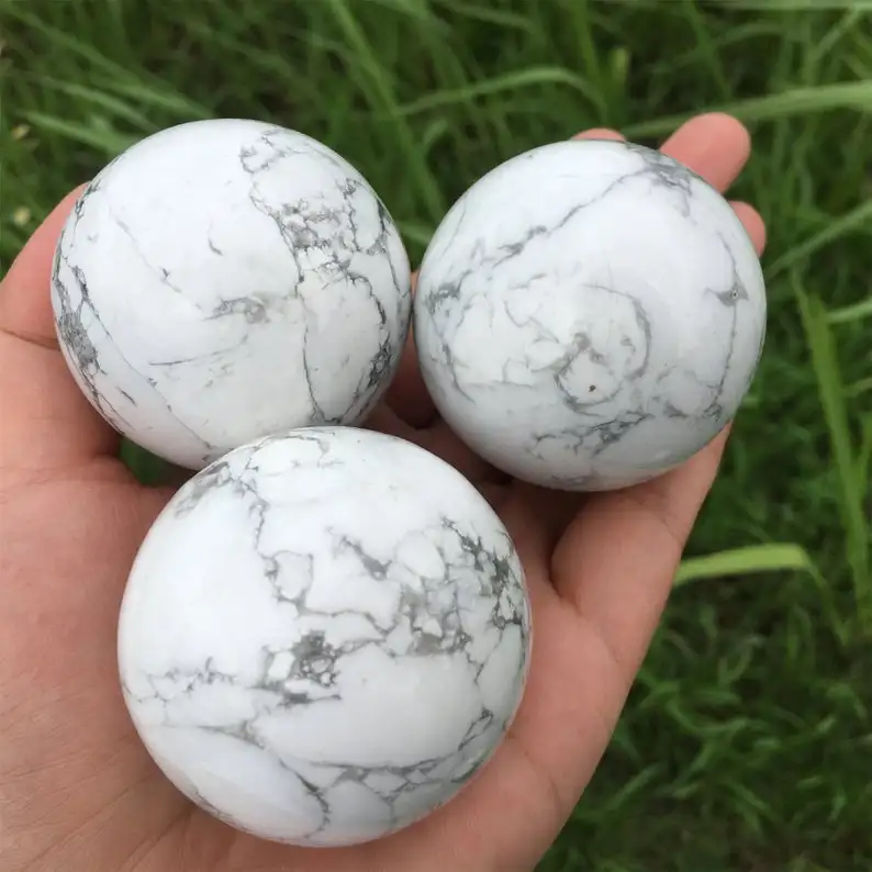 NATURAL HIGH QUALITY HOWLITE AGATE SPHERE HIGH QUALITY POLISHED HOWLITE SPHERE  WHOLESALE CRYSTAL HOWLITE QUARTZ SPHERE BALL