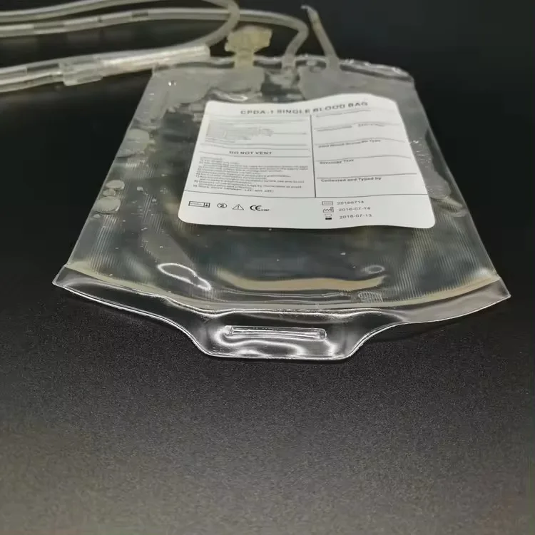 High Quality Industry Trending Medical Disposable PVC Single Blood Collection Bag CPDA-1 Sterile Empty Bag EOS Disinfecting Type