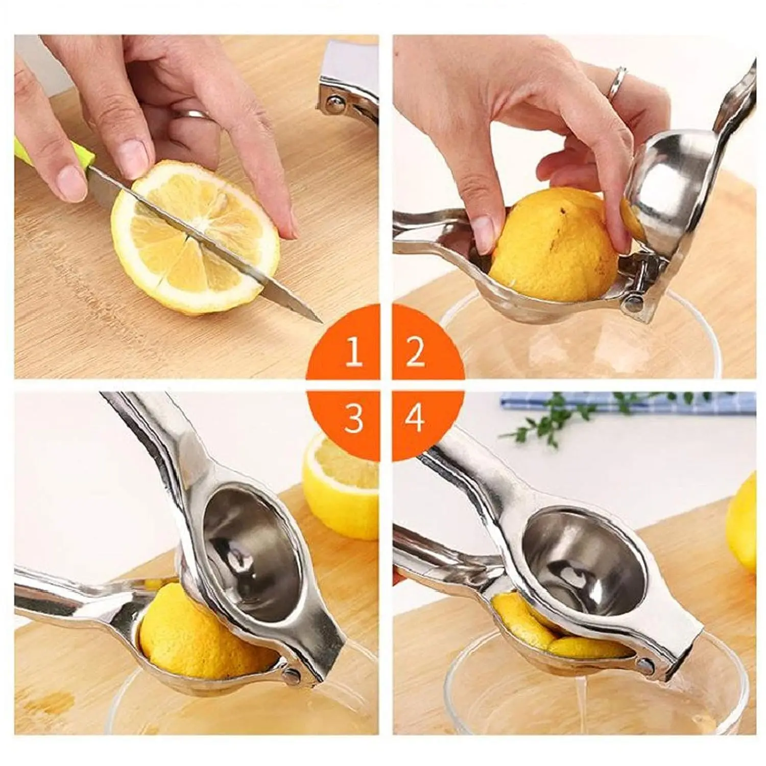 2024 Hot Selling Stainless Steel Trending Products Manual Hand Press Lime Juicer Maker Lemon Squeezer Kitchen Tool Supply