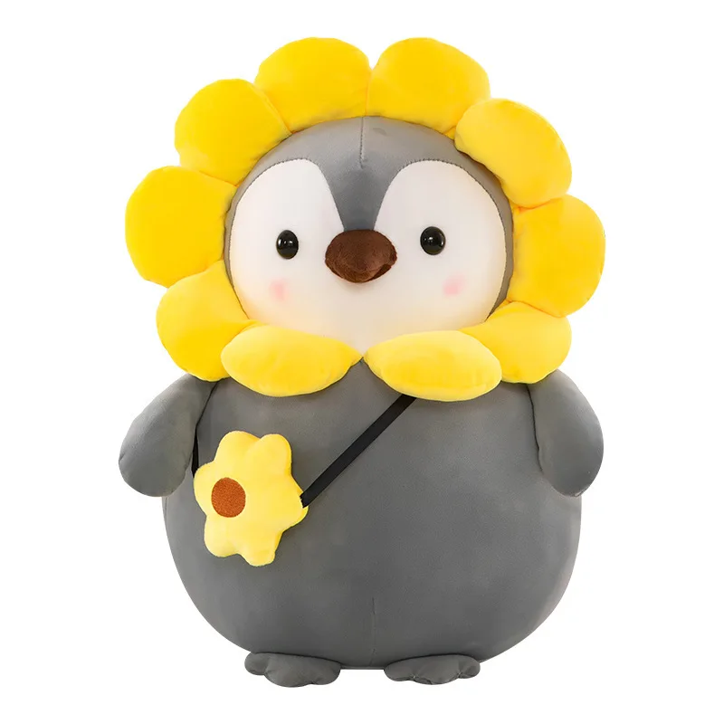 High Quality Cute Sunflower Penguin Plush Toys Stuffed Animal Plushies Anime Kids Toys For Valentines Gift