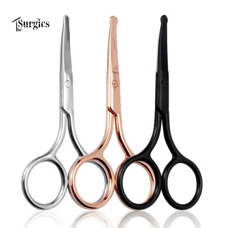 New Multi Color Stainless Steel Eyelash Beauty Scissors Eyebrow Trimming Scissors with sharp blade and tip easy to use hand grip
