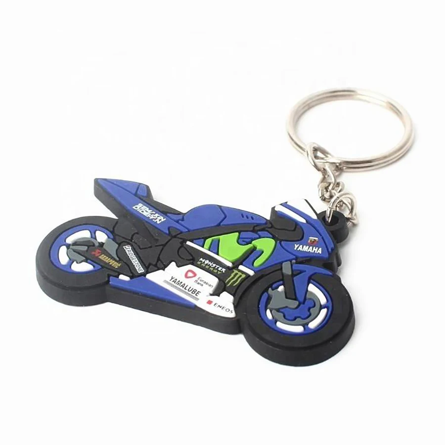 Custom 2D/3D anime soft pvc keychain Make Rubber sport Key Chain Your Logo keyring with chain