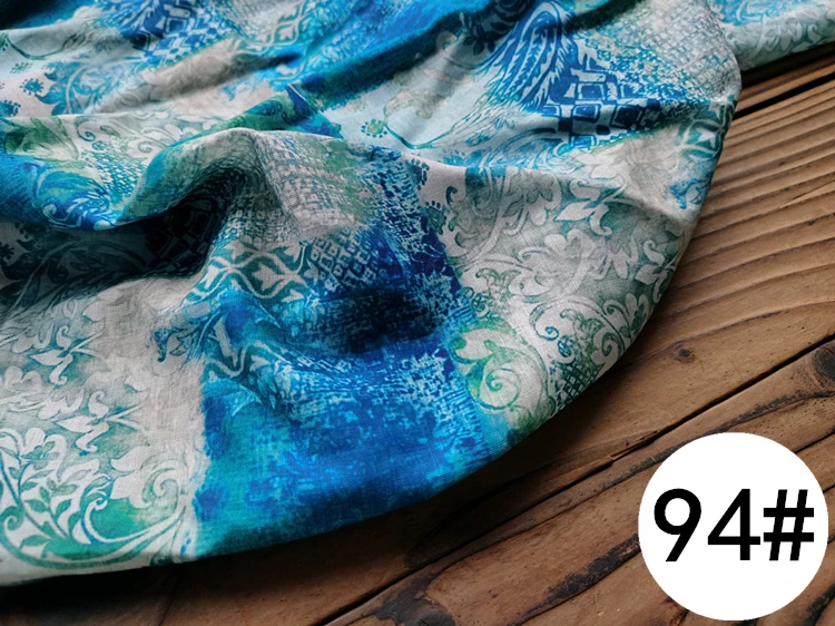 2023 ткань для рубашки из 55% льна и 45% хлопка с принтом