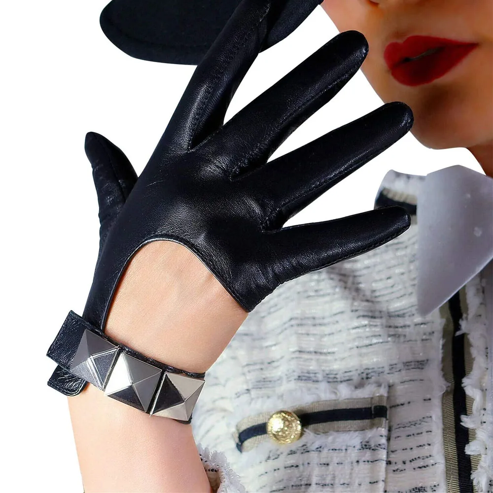 High Quality Women Driving Fashion Winter Sheepskin Leather Gloves for Ladies Hand Gloves For Men Leather Car Driving Gloves