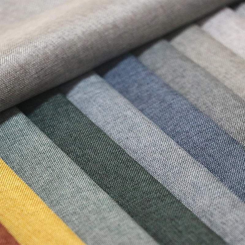 2477 Africa Customized 100% Polyester Waterproof Print Yarn Dyed Home Textile Raw Material Linen Fabric for Upholstery
