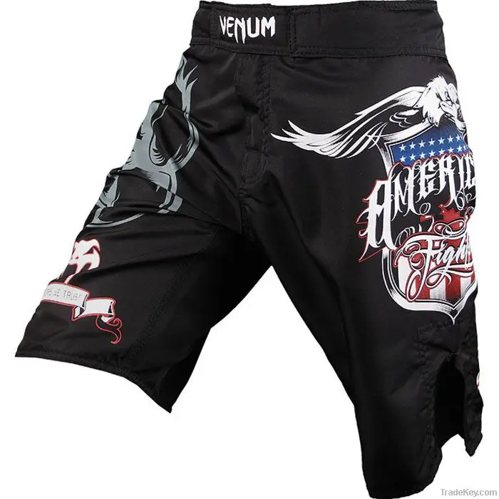 Wholesale Plain Fight Mma Custom Logo Kick Boxing Muay Thai Shorts Pink Purple Black Red White Light XXL Cotton Blue Embroidery
