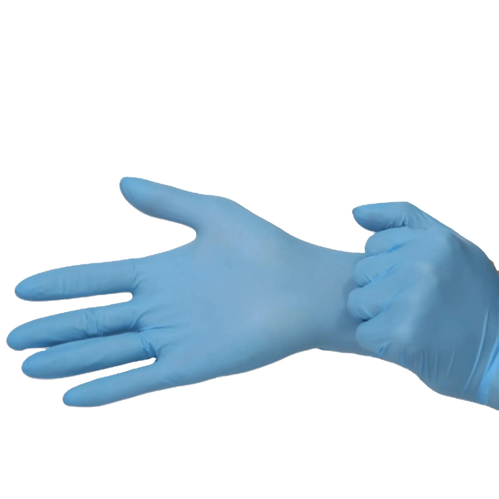 Manufacturer Price Nitrile Exam Gloves Blue Latex-Free Powder-Free Disposable for Medical Service