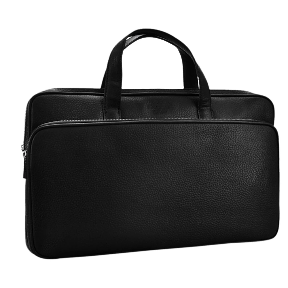 14 Inch Laptop Protective Bag Original Portable Multi-pocket with Anti-Theft Features Simple Black Leather Price on Stock